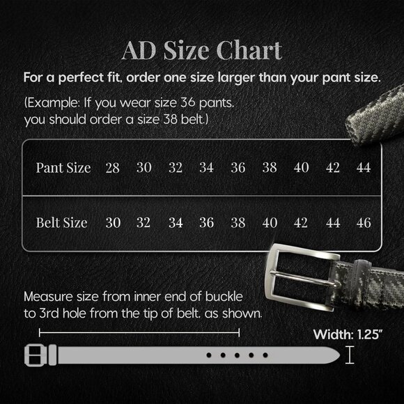 Genuine Black Leather Dress Belt for Men Tan Men Belts Suits Jeans Uniform Belts - Picture 5 of 7